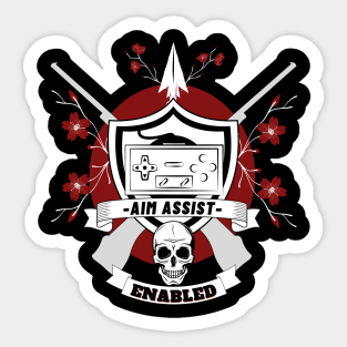 aim assist enabled - gaming Sticker